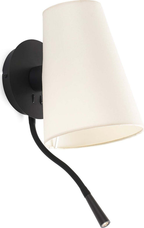 LUPE Lampada da parete con lettore nera/beige Illuminazione/Illuminazione per interni/Illuminazioni per pareti/Applique Led Mall Home - Napoli, Commerciovirtuoso.it