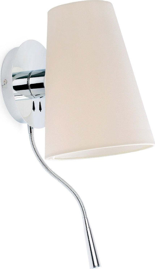 LUPE Lampada da parete cromo con lettore LED Illuminazione/Illuminazione per interni/Illuminazioni per pareti/Applique Led Mall Home - Napoli, Commerciovirtuoso.it