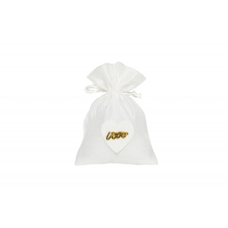 Sacchetto Matrimonio Harmony lucido con cuore love  Cotone
