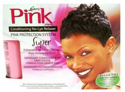 Luster's Pink Relaxer Super Strengths Relaxer Kit Stiraggio Per Capelli Afro Gel Protettivo, Crema Rilassante, Shampoo, Balsamo E Accessori