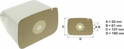 LUX  5 SACCHETTI ASPIRAPOLVEREMODELLO LUX 1 - D820 - Casa e cucina/Aspirapolvere e pulizia di pavimenti e finestre/Accessori per aspirapolvere/Sacchetti per aspirapolvere/Sacchetti per aspirapolvere verticale Rossi Ricambi - Venetico Marina, Commerciovirtuoso.it