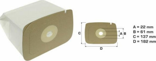 LUX  5 SACCHETTI ASPIRAPOLVEREMODELLO LUX 1 - D820 - Casa e cucina/Aspirapolvere e pulizia di pavimenti e finestre/Accessori per aspirapolvere/Sacchetti per aspirapolvere/Sacchetti per aspirapolvere verticale Rossi Ricambi - Venetico Marina, Commerciovirtuoso.it