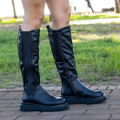 Ly86-3 Stivali Donna Tinta Unita in Ecopelle Con Banda Elastica E Zip Di Chiusura Stivali Alti Con Suola in Gomma E Plateau 2,5cm Moda/Donna/Scarpe/Stivali Starbag - Gaeta, Commerciovirtuoso.it