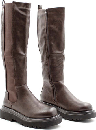 Ly86-3 Stivali Donna Tinta Unita in Ecopelle Con Banda Elastica E Zip Di Chiusura Stivali Alti Con Suola in Gomma E Plateau 2,5cm Moda/Donna/Scarpe/Stivali Starbag - Gaeta, Commerciovirtuoso.it