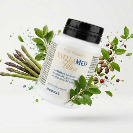 Snellamed Ultra Pure Pharma - Integratore Naturale con Matè e Trifoglio Rosso per l'Equilibrio del Peso (60 Capsule)