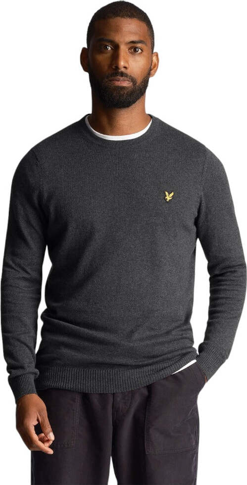 Lyle-&-Scott-maglioncino-merino-grigio-KN400VC
