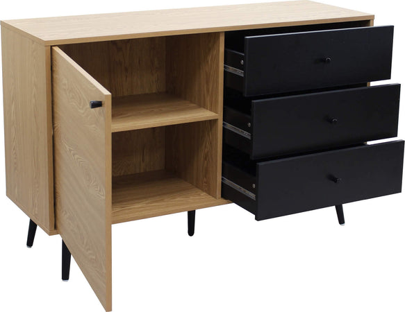 LYNN---madia-moderna-un-anta-e-tre-cassetti-118x39,5x76-h-Marrone-Milani-Home