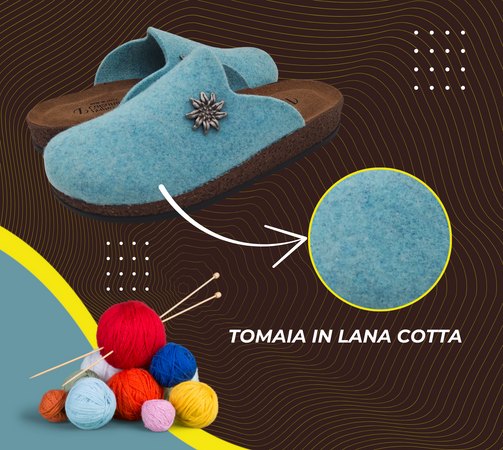 Originali Zoccoli Alpini, Ciabatte Uomo e Donna Invernali, Calde Sabot Tirolesi in Lana Cotta, 100% Made in Italy