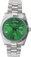 M. & M. PRIMO EMPORIO 21-68 Orologio Da Uomo Day Date Just In Acciaio Modello Jubilee Quadrante Verde Moda/Uomo/Orologi/Orologi da polso Milano Fashion Watch - Marcianise, Commerciovirtuoso.it
