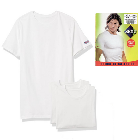 Senc maglietta elasticizzata per uomo (scollo a giro) art. 14
