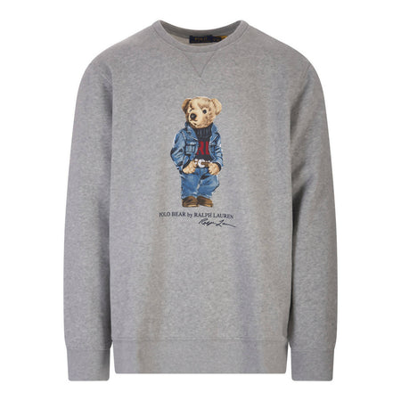 Polo Ralph Lauren Felpa Uomo Polo Bear Senza Cappuccio Felpa Orsetto Girocollo Tinta Unita