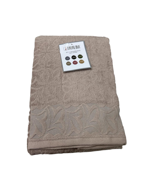 Set Asciugamani 1+1 Papalina Giglio Spugna di Cotone