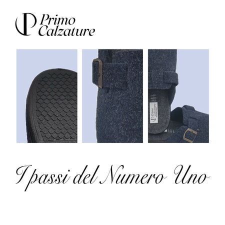 Le Valdostane, Fantastiche Pantofole Uomo Invernali da Casa, Calde e Imbottite, Ciabatte Inverno Antiscivolo con Pelo, Ciabatta da Camera Made in Italy, Fibbia Regolabile Comfort Unico