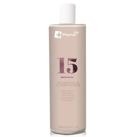 shampoo e balsamo profumato iap pharma n.15 500ml trattamento 2 in 1 per la detersione quotidiana di tutti i tipi di capelli arricchito con oli vegetali e vitamine