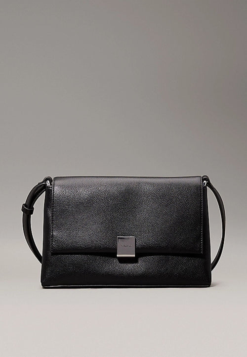 calvin klein BORSA CK PLAQUE MEDIUM SHOULDER BAG da donna