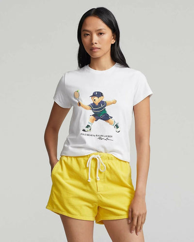 Polo Ralph Lauren T-Shirt Donna Polo Bear Tenis Maglietta Mezze Maniche