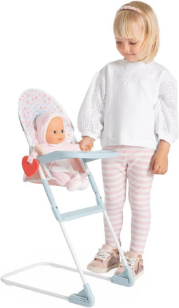 CHICCO Seggiolone per Bambole, per Bambini da 3 Anni in su, Seggiolone Giocattolo, con Struttura in Metallo e Dettagli realistici, Vassoio e Poggiapiedi in Plastica, Leggero e Facile da assemblare