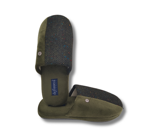 de fonseca Savoia Ciabatte Uomo Invernali da Casa, Pantofole Chiuse e Calde, Produzione Artigianale