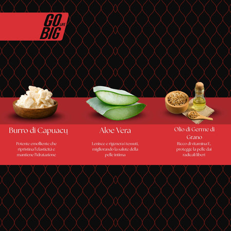 Gobig life crema intima idratante e levigante con burro di cupuaçu, olio di germe di grano e aloe vera | sollievo per secchezza e irritazioni | 100% ingredienti naturali | trattamento per parti intime