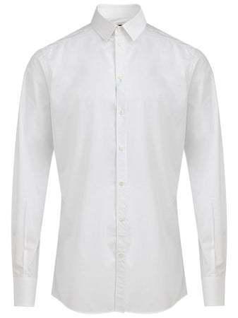 Dolce &amp; Gabbana Camicia classica in cotone bianca da uomo