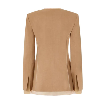 Pinko giacche donna pinko - gallina giacca lino stretch - marrone da donna