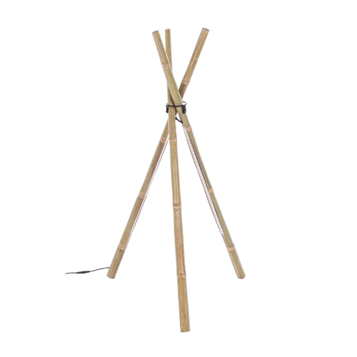 Piantana led treppiedi bamboo h 109 cm