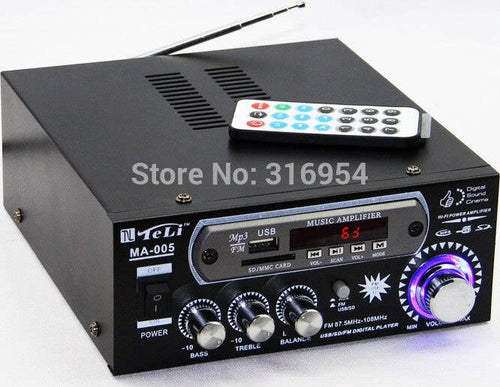 MA-005 usb sd fm amplificatore di potenza digitale support dc 12 v 30 w + 30 w  Trade Shop italia - Napoli, Commerciovirtuoso.it