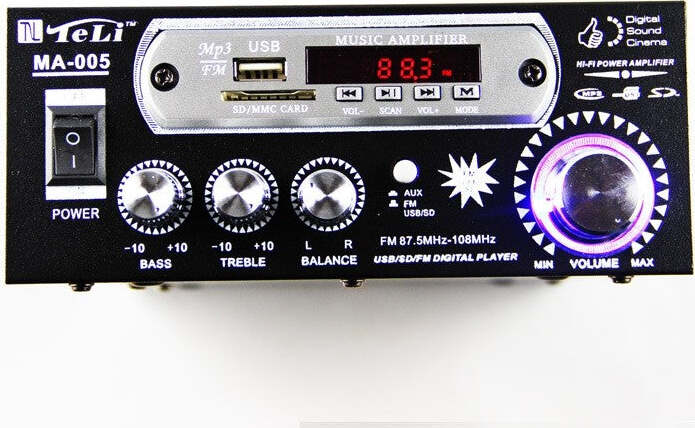 MA-005 usb sd fm amplificatore di potenza digitale support dc 12 v 30 w + 30 w  Trade Shop italia - Napoli, Commerciovirtuoso.it