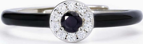 MABINA---Anello-in-argento-con-smalto-nero-e-zrcone-nero-MILANESIENNE