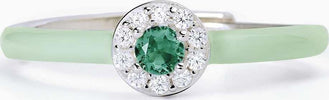 MABINA---Anello-in-argento-con-smalto-verde-e-smeraldo-sintetico-MILANESIENNE