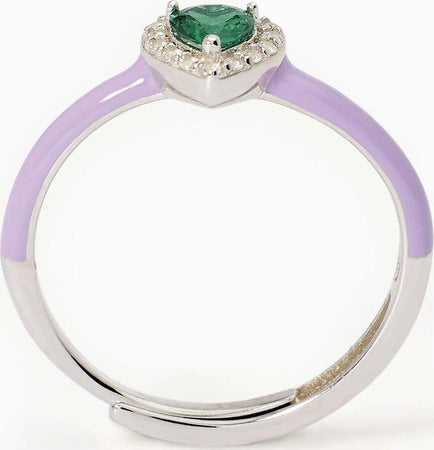 Mabina---Anello-in-argento-con-smalto-viola-e-smeraldo-sintetico