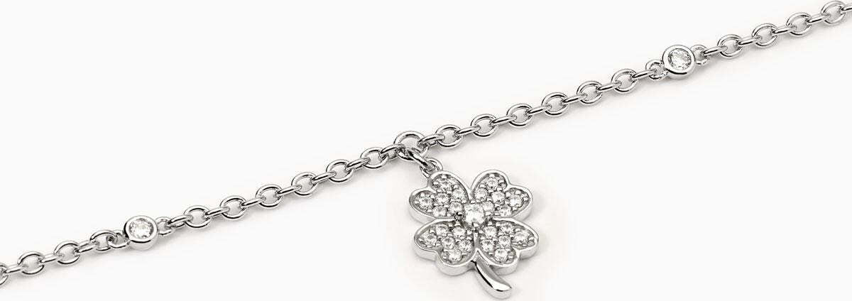 Mabina----Bracciale-in-argento-con-catena-e-quadrifoglio-BUONA-FORTUNA