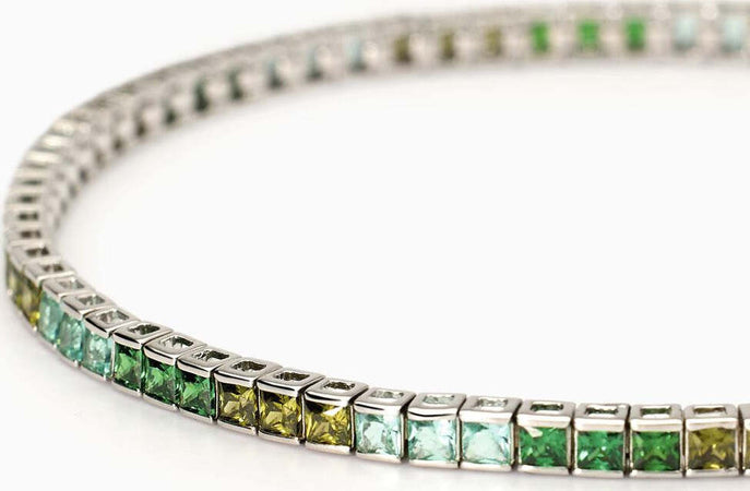 Mabina----Bracciale-tennis-con-zirconi-multicolor-verdi-TENNIS-CLUB