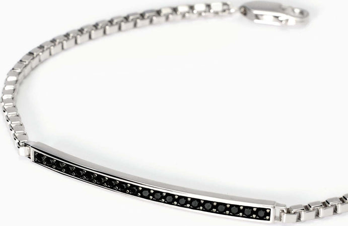 Mabina---Bracciale-uomo-in-argento-con-piastra-e-zirconi