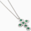 MABINA---Girocollo-in-argento-con-ciondolo-croce-e-smeraldi-sintetici-MILANESIENNE
