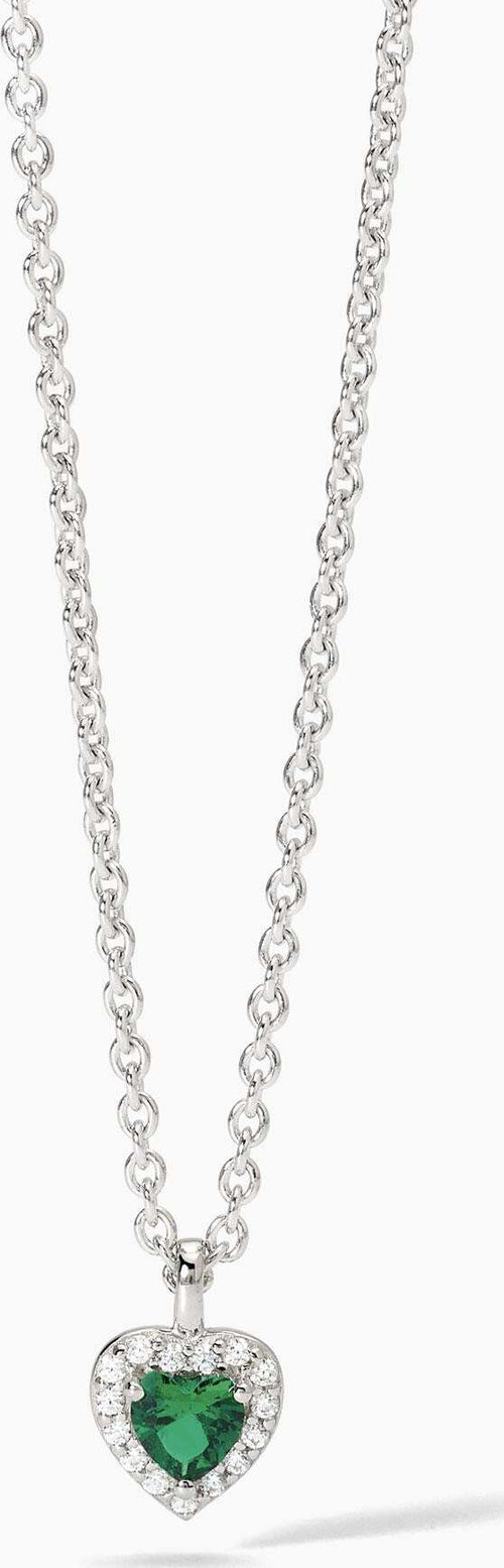 Mabina---Girocollo-in-argento-con-smeraldo-sintetico-a-forma-di-cuore