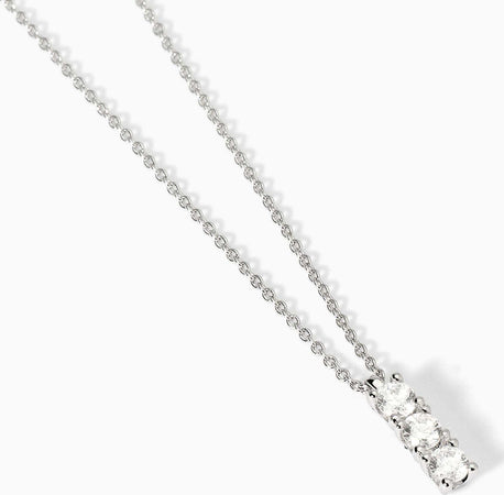Mabina---Girocollo-in-argento-rodiato-con-catena-forzatina-e-zirconi-bianchi