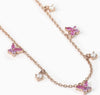 Mabina---Girocollo-in-argento-rosato-con-zirconi-rosa-e-bianchi