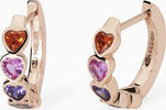 MABINA----Orecchini-con-cuori-multicolor-PENSIERO-STUPENDO