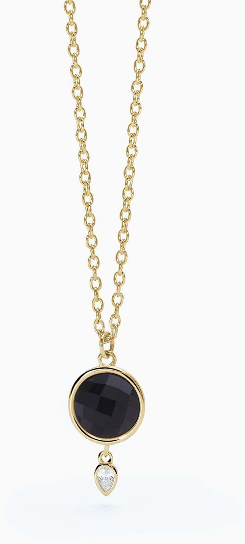 Mabina Collana Donna Girocollo Con Agata Nera E Cristallo Di Rocca Colette Mabina 553535
