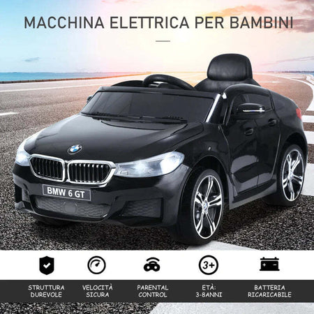 Macchina-Auto-Elettrica-6-V-con-Telecomando-per-Bambini-PP-106-x-64-x-51-cm-Nero-FJ5370-067FJ5