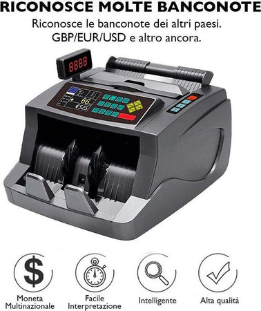 Macchina Conta Banconote Automatico Multi Valuta Rivelatore Di Banconote False Casa, arredamento e bricolage > Prodotti per Ufficio > Contabanconote e Rilevatori Trade Shop italia - Napoli, Commerciovirtuoso.it