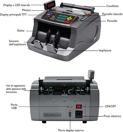 Macchina Conta Banconote Automatico Multi Valuta Rivelatore Di Banconote False Casa, arredamento e bricolage > Prodotti per Ufficio > Contabanconote e Rilevatori Trade Shop italia - Napoli, Commerciovirtuoso.it