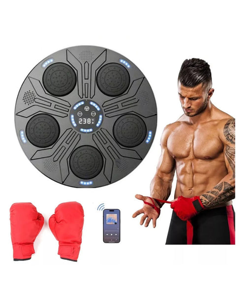 Macchina Da Boxe Musicale Parete Bluetooth Luce Led Altoparlante Allenamento Casa