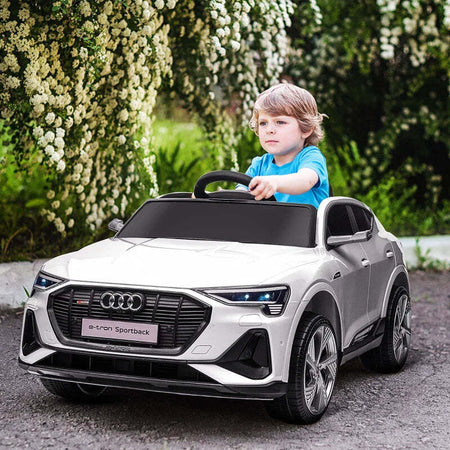 Macchina-Elettrica-per-Bambini-12V-con-Telecomando,-Velocità-3-8km/h,-Luci-e-Musica,-Età-3-5-Anni,-Bianco-YH9370-172V90WTYH9