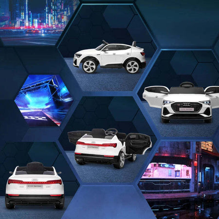 Macchina-Elettrica-per-Bambini-12V-con-Telecomando,-Velocità-3-8km/h,-Luci-e-Musica,-Età-3-5-Anni,-Bianco-YH9370-172V90WTYH9