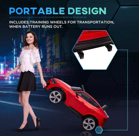 Macchina-Elettrica-per-Bambini-12V-con-Telecomando,-Velocità-3-8km/h,-Luci-e-Musica,-Età-3-5-Anni,-Rosso-FK7370-172V90RDFK7