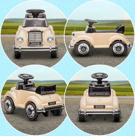 Macchina-Elettrica-per-Bambini-18-48-Mesi-Licenza-Mercedes-Benz-con-Musica,-Beige-QW8370-292V90BGQW8