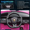 Macchina-Elettrica-per-Bambini-3-5-Anni-Lamborghini-12V-con-Telecomando-e-Velocità-3-5km/h,-Rosa-VG1370-171V90PKVG1