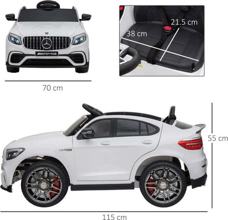 Macchina-Elettrica-per-Bambini-3-5-Anni-Mercedes-con-Cintura-di-Sicurezza-e-Telecomando,-Bianco-MN1370-074V90WTMN1